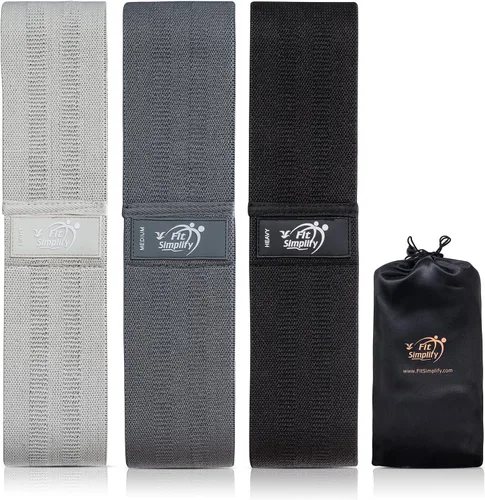 Miniatura 3 de Fit Simplify Bandas de tela antideslizante resistente a la cadera, juego de 3