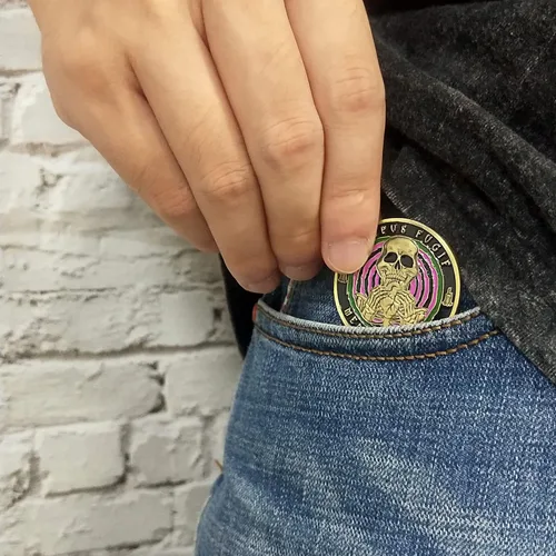 Miniatura 6 de Imasoner Memento Mori Coin Stoic Coin EDC Challenge Coin Stoicism Regalos para recordatorio