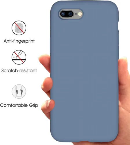 Miniatura 4 de Funda compatible con iPhone 8 Plus/7 Plus (5.5 pulgadas), [protección contra caídas] [arañazos] de silicona líquida a prueba de golpes, antihuellas