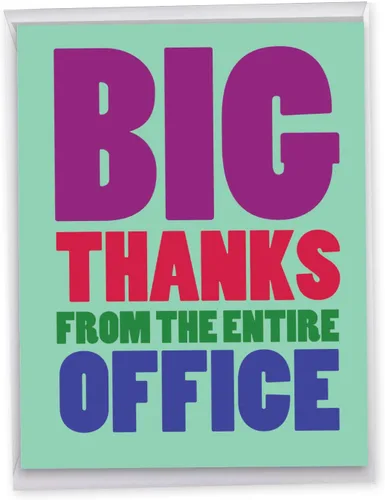 Miniatura 10 de NobleWorks - Tarjeta de felicitación de agradecimiento divertida jumbo de nosotros de 8.5 x 11 pulgadas con sobre (paquete de 1) gran gran
