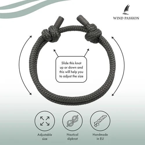 Miniatura 3 de Wind Passion Pulsera para hombre con cuerda mono con estilo náutico trenzado