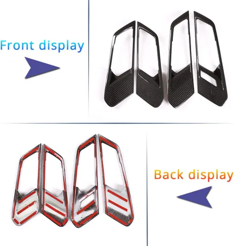 Miniatura 3 de Cubierta de marco de plástico ABS para puerta interior de automóvil, accesorios de 4 piezas para BMW X5 G05 2019