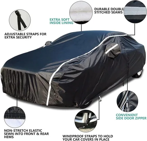 Miniatura 3 de Coverado - Funda impermeable para todo clima, protección completa, puerta con cremallera, forro de algodón, protección ultravioleta a prueba