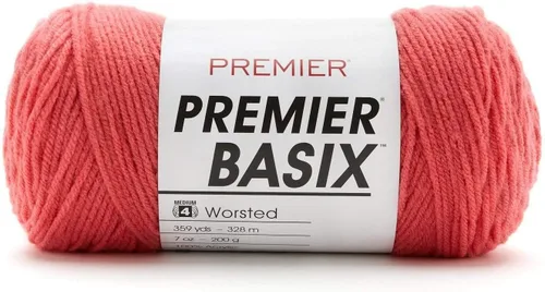 Miniatura 40 de Premier Yarns Basix, hilo de estambre sólido, hecho de acrílico, hilo ideal para ganchillo y tejer, Pecan, 359 yardas 1115-35 Pecan