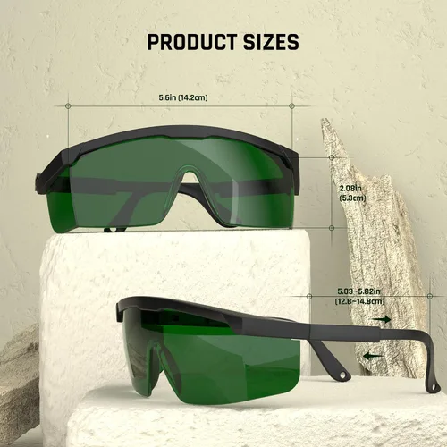 Miniatura 2 de Gafas de seguridad láser sobre gafas, IPL 200nm-2000nm gafas de protección ocular para soldadura láser depilación grabado