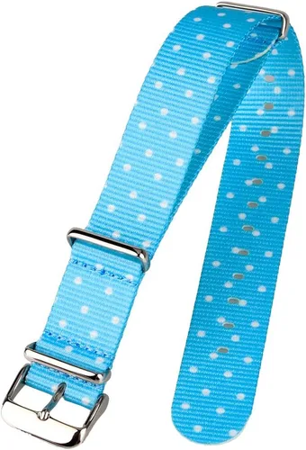 Miniatura 4 de 0.787 in de tela de nylon azul claro lindo reloj de pulsera tejida banda de reloj, Ejército,Militar
