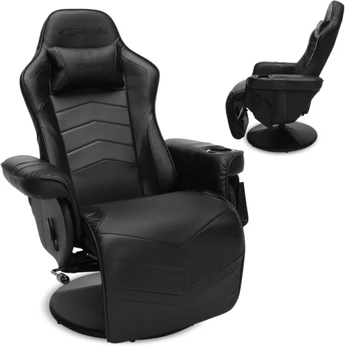RESPAWN 900 Silla Gamer Reclinable para Consola con Reposapiés y Soporte Lumbar - Silla Gamer Ergonómica Cómoda con Reposacabezas, Sin Ruedas,
