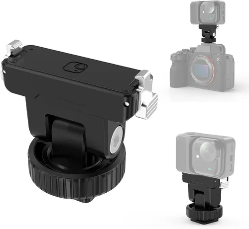 Miniatura 8 de PULUZ Soporte de montaje rápido para DJI Osmo Action 5 Pro/4/3, zapata fría con agujero de tornillo de 1/4 pulgadas y ajuste de inclinación de 75°