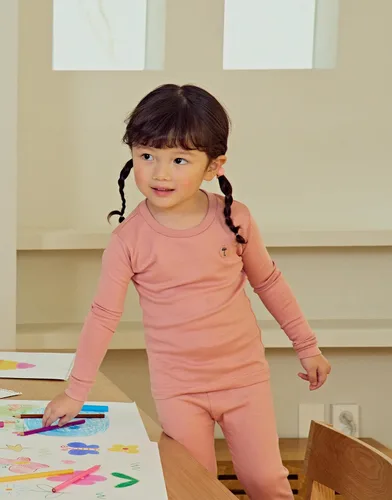 Miniatura 2 de moimoln Pijama de algodón suave y liso de manga larga para bebés y niños, 6 meses a 5 años