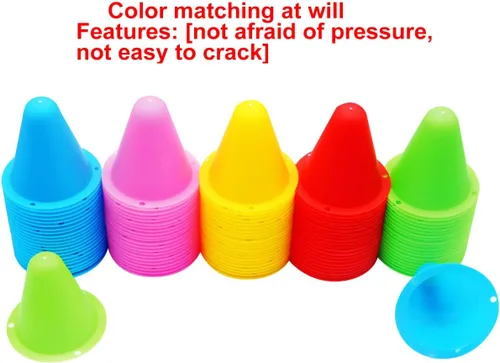 Miniatura 3 de FZBNSRKO 20 conos de entrenamiento de fútbol, conos de slalom de colores mixtos, mini conos de agilidad para niños, patinaje sobre ruedas, práctica