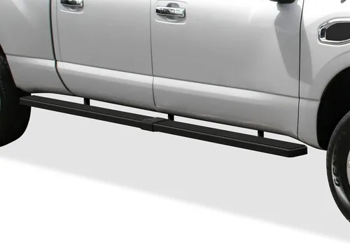 Miniatura 17 de APS Estribos de rueda a rueda con recubrimiento en polvo negro de 5 pulgadas, escalones laterales compatibles con Nissan Titan 2004-2025 Crew Cab