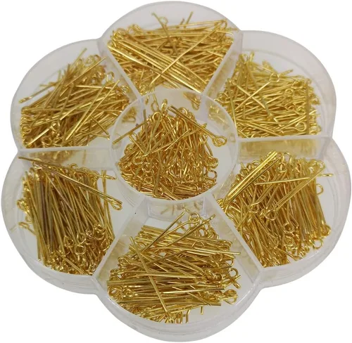 Miniatura 5 de Chenkou Craft 700 piezas surtidas de 7 tamaños surtidos de alfileres para hacer joyas (plata, mezcla)