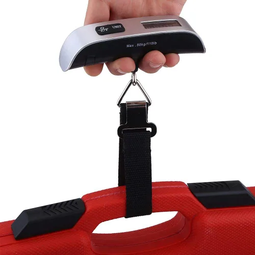 Miniatura 2 de Jadpes Báscula de equipaje pantalla LCD electrónica portátil de mano de 1102lbs báscula de peso para equipaje báscula de maleta para el hogar cocina