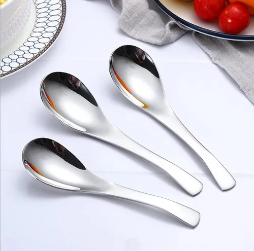 Miniatura 5 de Cucharas de sopa de 5.3" de acero inoxidable, paquete de 10