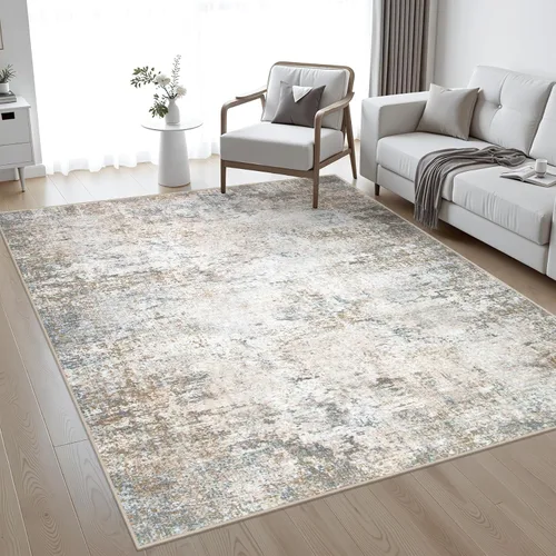 Miniatura 14 de Alfombra lavable de 2 x 3 pulgadas, alfombra de entrada: lavable, moderna, abstracta, suave, fina, antideslizante, resistente a las manchas