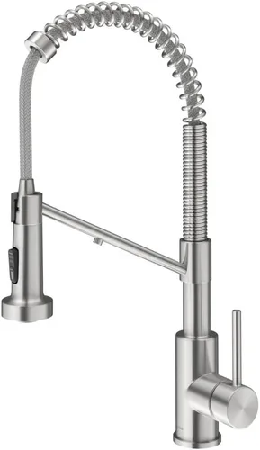 Kraus Bolden 2-en-1 Grifo de cocina de estilo comercial con filtro de agua monomando extraíble para ósmosis inversa o sistema de filtración de agua