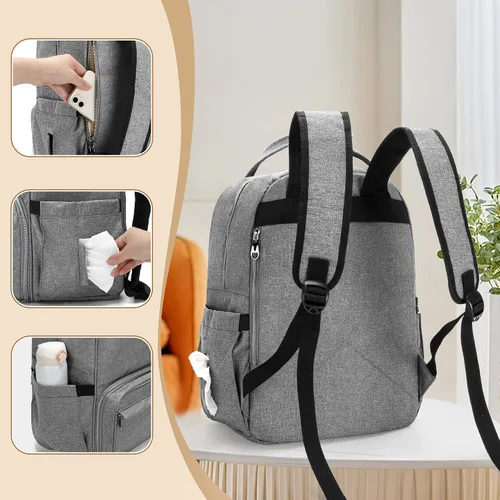 Miniatura 3 de CURMIO Bolsa para extractor de leche compatible con Spectra S1, S2, Medela, mochila para extractor de leche con compartimento para bolsa enfriadora