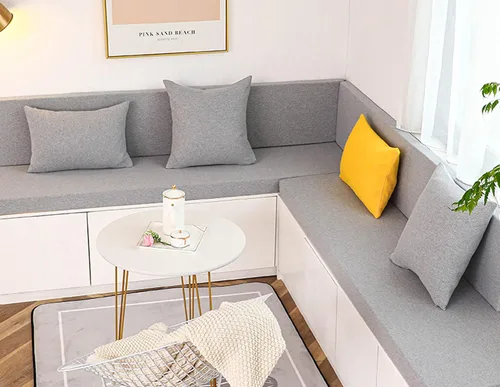 Miniatura 2 de Cojín de banco para exteriores e interiores, lavable, cojín de asiento antideslizante para almacenamiento de zapatos, piano, comedor, columpio