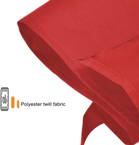 Miniatura 5 de Delantales de babero liso rojo a granel para mujeres, hombres y adultos con 2 bolsillos delanteros (rojo, 15 piezas)