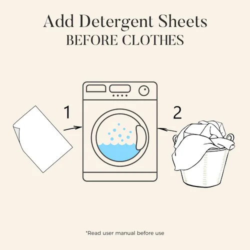 Miniatura 6 de Sábanas de detergente para ropa – Sábanas ecológicas para lavar la ropa, hipoalergénicas, libres y de aroma transparente, para hoteles, dormitorios