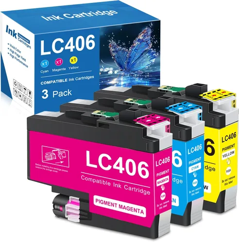 Reemplazo de tinta compatible LC406 para cartuchos de tinta Brother LC406 CMY para Brother MFC-J4335DW MFC-J4335DW XL MFC-J6555DW MFC-J4535DW