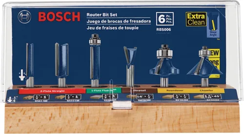 BOSCH RBS006 Juego de 6 piezas de brocas con vástago de 1/4 pulg. con punta de carburo multiuso surtido con estuche de almacenamiento incluido para