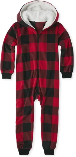 The Children's Place - Conjunto de pijama de Navidad a juego para la familia, de vellón, para adulto, niño grande, niño pequeño, bebé