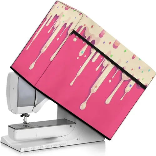 Miniatura 21 de Funda para máquina de coser de mariposas y flores con prácticos bolsillos, funda protectora con asa, para la mayoría de máquinas de coser estándar