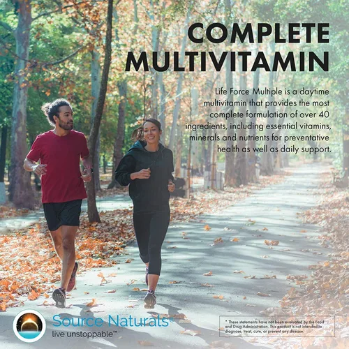 Miniatura 7 de Source Naturals Life Force Múltiples Multivitamínicos diarios sin hierro de alta potencia Vitaminas, minerales, antioxidantes y nutrientes – Energía