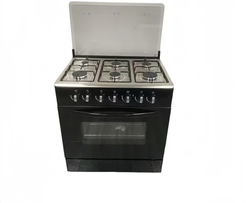 Miniatura 7 de Estufa de gas GLP (propano) de 20 pulgadas, parrilla de 4 quemadores con horno de 62L, acero inoxidable 201, tapa de vidrio negro, encendido