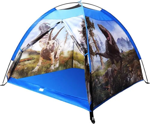 Tienda de campaña de dinosaurio para niños de 48 x 48 x 43 pulgadas realista para niños pequeños como juguetes de dinosaurio, perfecta para niños y