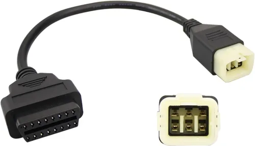 Miniatura 7 de Cable de diagnóstico OBD2 apto para motocicleta Kawasaki, adaptador OBD2 de 4 pines a 16 pines apto para Z250 Z650 Z1000 ER6N EX650F Ninja400