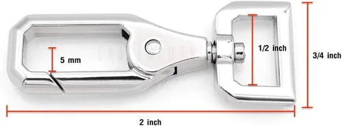Miniatura 4 de CRAFTMEMORE 2 unids Push Gate Snap Ganchos de Metal Giratorio Cierre de langosta Monedero Hacer Accesorios VT43, Oro