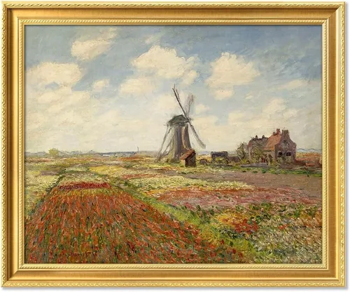 Miniatura 22 de IPIC - Reproducción artística de los lirios de agua de Claude Monet 1906, impresiones giclée coinciden con el marco dorado clásico, arte de pared
