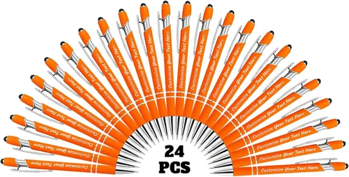 Miniatura 57 de 12 bolígrafos personalizados a granel, bolígrafos personalizados con grabado personalizado con nombre o texto, regalo ideal de aniversario