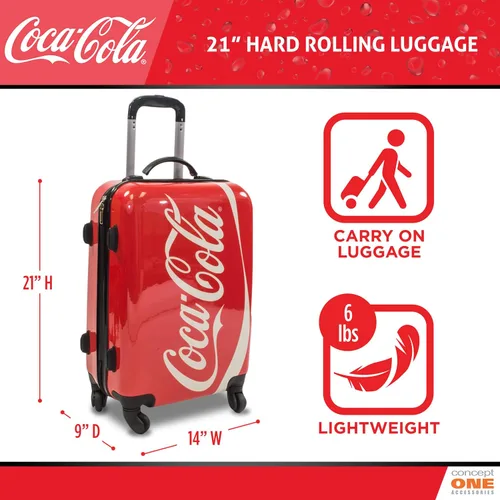 Miniatura 2 de Concept One Coca Cola - Maleta con ruedas de 21 pulgadas, color rojo