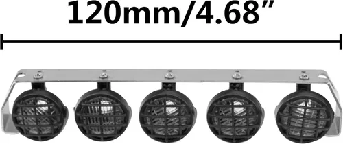 Miniatura 6 de Kit de barra de luz para techo de coche RC 1/10 compatible con Traxxas TRX-4 Axial SCX10 90046 RC4WD D90 CC01 RedCat Gen8 1/10 1/12 RC Crawler Truck