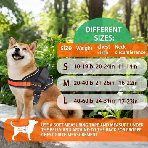 Miniatura 5 de FOVRLZSE Arnés para perro sin tirones (tamaño pequeño), arnés de malla reflectante para perros pequeños (5-15 libras), chaleco ajustable