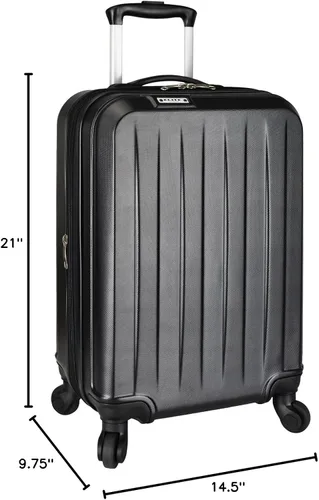 Miniatura 9 de Elite Luggage Equipaje giratorio extensible de mano rígido, Negro -, Equipaje giratorio extensible de mano rígido