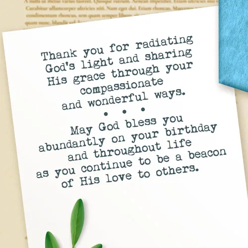 Miniatura 7 de Tarjeta de cumpleaños religiosa de Prime Greetings para pastor, fabricada en Estados Unidos, ecológica, cartulina gruesa con sobre premium de 5 x