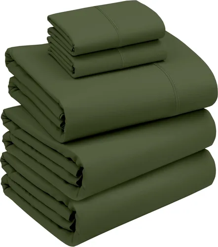 Miniatura 113 de RUVANTI Juego de sábanas divididas tamaño King de 100 % algodón para cama ajustable, 5 piezas, ropa de cama de tejido de percal suave y Guisante