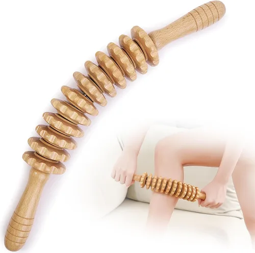 Miniatura 9 de 3 Piezas Herramientas de Masaje de Terapia de Madera Masajeador de Drenaje Linfático Masajeador de Madera Herramientas de Escultura Corporal