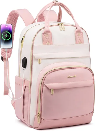 Miniatura 15 de LOVEVOOK Mochila para mujer, mochila para laptop de 15.6 pulgadas, mochilas escolares, bolsa antirrobo, bolsa antirrobo impermeable