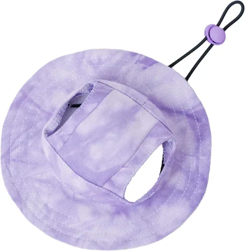 Miniatura 9 de Sombrero para mascotas con agujeros para las orejas, protector solar, gorra de béisbol adecuada para perros pequeños y medianos, sombrero de Rosa