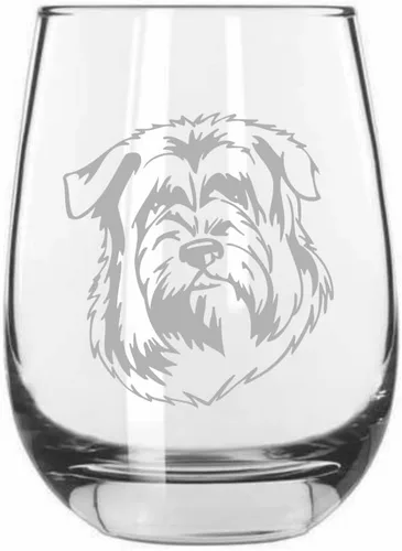 Miniatura 293 de Sakhalin Husky Dog - Copa de vino grabada personalizada de 15.25 onzas sin tallo