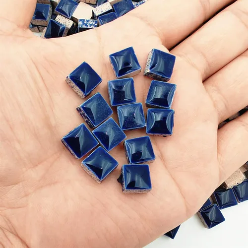 Miniatura 2 de 500 piezas / 1.1 libra Azulejos de Mosaico Cuadrados de Cerámica, 0.4 x 0.4 pulgadas Hechos a Mano para Hacer Micro Mosaicos Creativos para Arte DIY