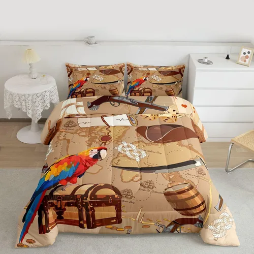 Miniatura 43 de Feelyou Juego de edredón de sandía, tamaño individual, juego de ropa de cama de frutas frescas de verano para niños, decoración de frutas rojas, 1