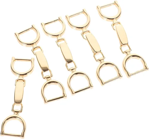 EXCEART 5 dijes de cadena para zapatos con hebilla de cinturón para zapatos, mochila, ropa, bolsa, correa de metal, hebillas doradas