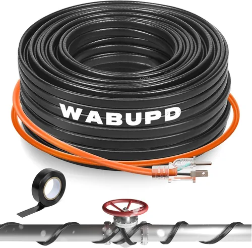 Cinta de calor de 3 pies a 200 pies para tuberías de agua, cable de calor de tubo de descongelación de -40 °F, tubo de cable de calefacción