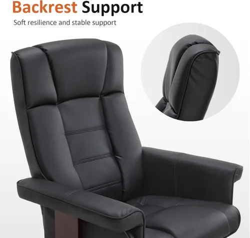 Miniatura 7 de MCombo - Sillón reclinable manual giratorio con otomana, juego de silla y otomana para autocaravana espacios pequeños, sala de estar, dormitorio